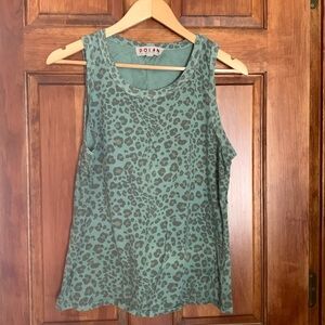 Open back leopard print tank
